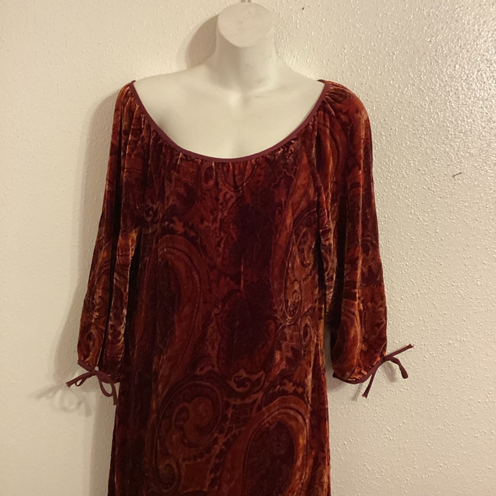 Lily Velvet Dress in Rich Burgundy